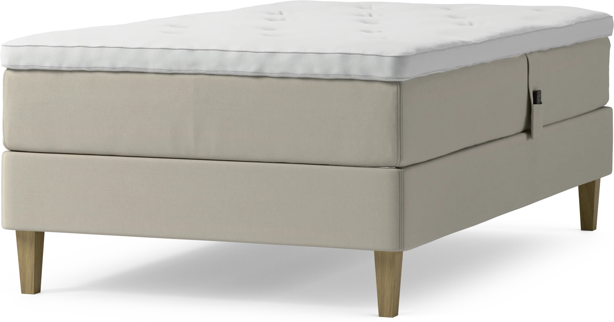 Delux Dream Ställbar säng, enkelsäng med bäddmadrass och sängben gM8tr