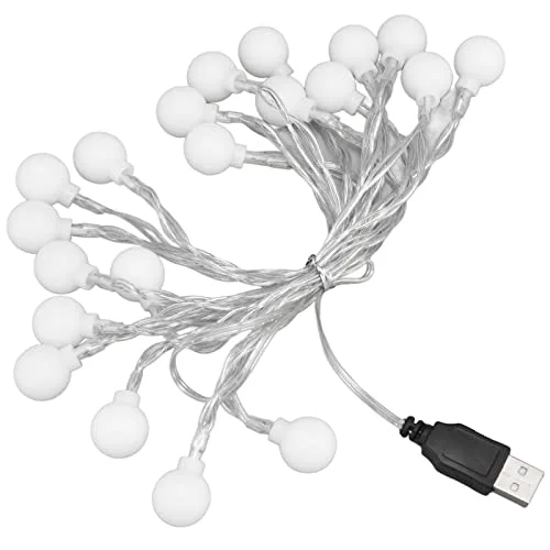 20 LED slingor glob Utomhus Indoor String Lights Fairy Vattentät för Flickor Rumsdekoration Festlig Födelsedag Trädgård Bröllopsfest USB strömförsörjning 7018219663537