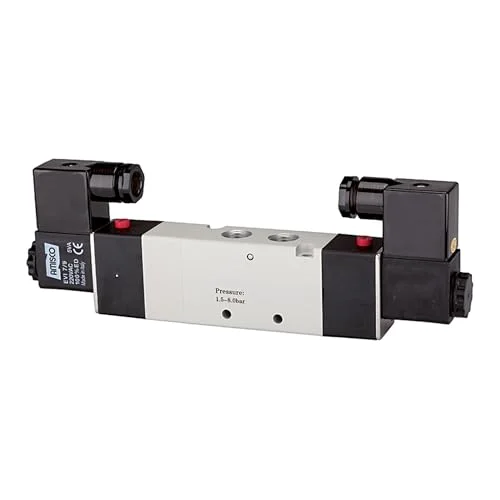 RIEGLER 116172 517.3300 5/3 baneventil elektro. Mitten avluftad, M5, 230 V, 50 Hz, 1 st. 4047322310987