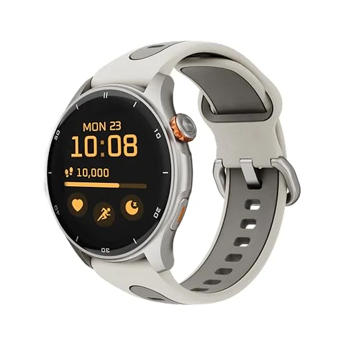 MyPhone Watch Äventyr varmgrå stort batteri 360 mAh smartklocka, upp till 14 dagar på en enda laddning, 1,43 tum, GPS, 50 sportlägen, SOS knapp, kompass, vattentät, Grå., 1.43 zoll 5902983630548
