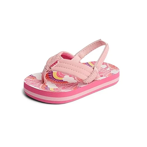 Reef Flicka Little Ahi flip flops, Regnbågar och moln, 19 EU 195333904092