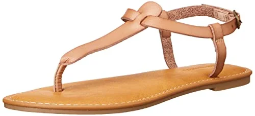Amazon Essentials dam ledig tåstång sandal med ankelremmar, kamelbrun, 44 EU bred 196433165000