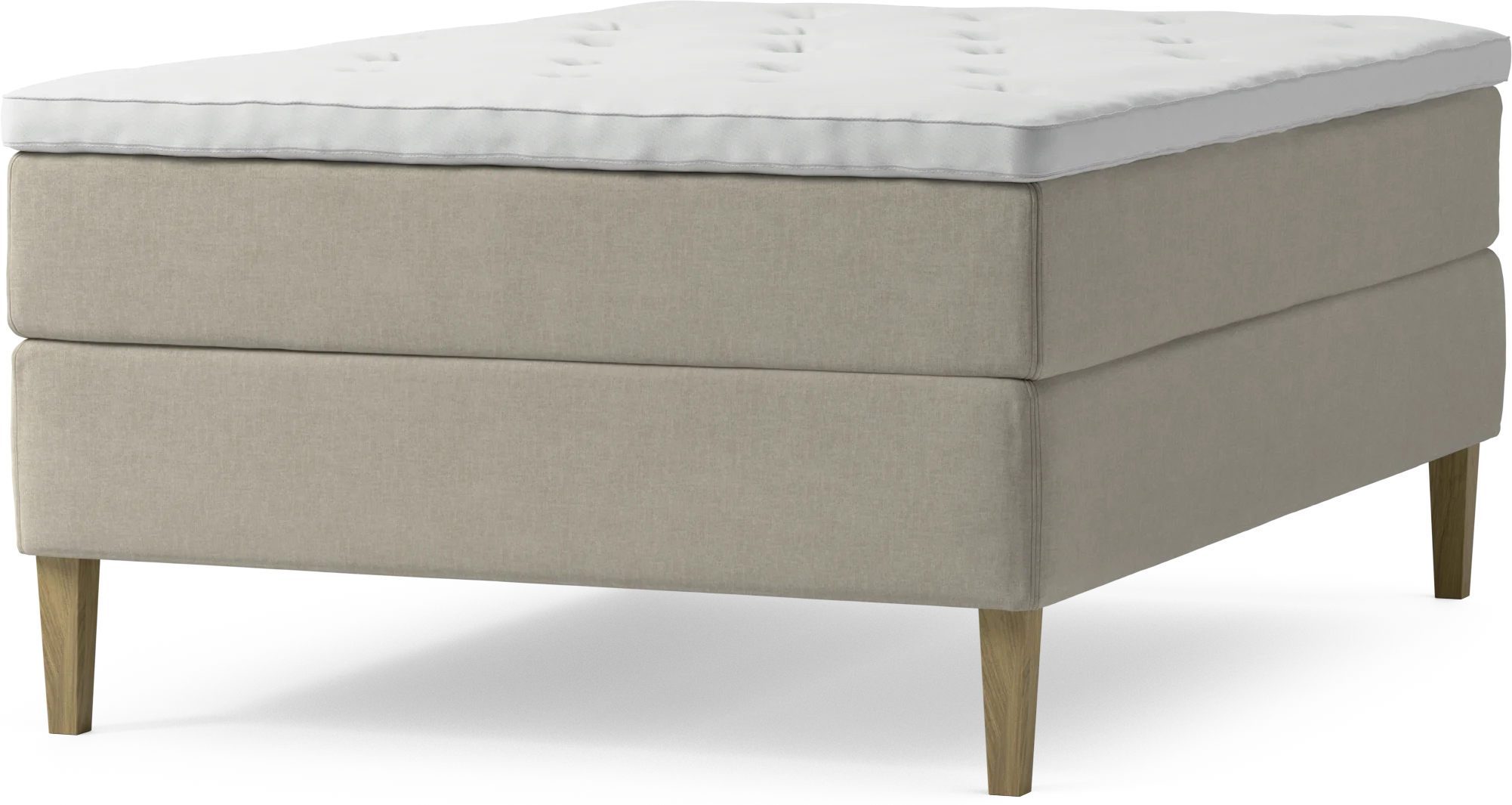 Delux Dream Kontinentalsäng, enkelsäng 140 cm med bäddmadrass och sängben dfafM