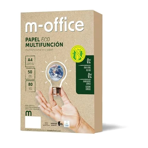 Återvunnet din A4 papper, 80 g foliepaket, kopierings och skrivarpapper, 1 förpackning med 50 ark A4, 100% återvunnet m office (50 ark) 8447031022663