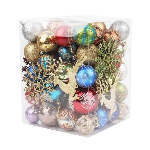 1 Set Julgranskulor Ornament för Jul Julgransdekorationer Hängande Kulset för Nyår P M-QS420-3152