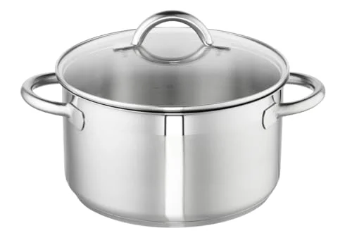 Schulte Ufer Loop köttkruka 24 cm ca 5,5 l med glaslock stål 18/10 4007257587335