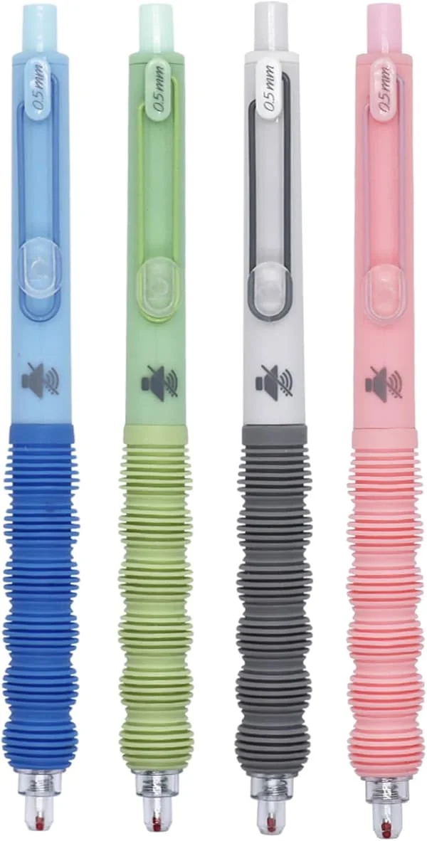 0,5 mm infällbar penna med mjukt grepp, tyst tryckfunktion, gelpenna, svarta bläckpennor, ask med 4 pennor (svart) Fy13-KFC-WLN01019 0,5 mm infällbar penna med mjukt grepp, tyst tryckfunktion, gelpenna, svarta bläckpennor, ask med 4 pennor (svart) Fy13-KFC-WLN01019