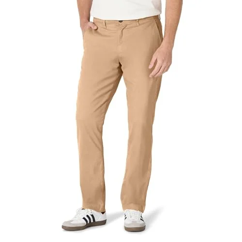 Amazon Essentials Men's Lediga stretchiga chinos atletisk passform (finns i Big & Tall), Mörk kaki brun, 33W / 32L 193548332747