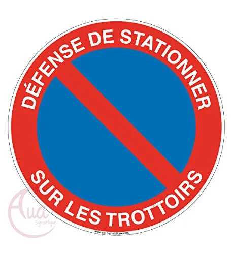 AUA SIGNALETIQUE försvarspanel för parkering på trottoarer Ø 130 mm, PVC 1,5 mm 3666180030113