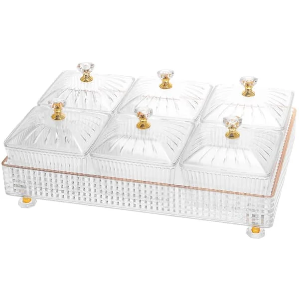 1 set Snack Trays with Lids Candy Tray KTV Fruits Dessert Trays with Tray HY-SC-080404157 1 set Snack Trays with Lids Candy Tray KTV Fruits Dessert Trays with Tray HY-SC-080404157
