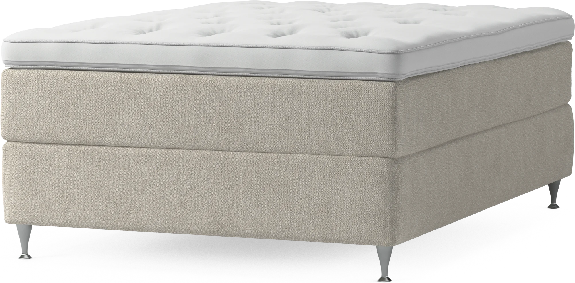 Delux Dream Kontinentalsäng, enkelsäng 140 cm med bäddmadrass och sängben deksd