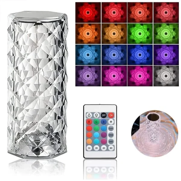1 ros kristall diamant bordslampa 16 färger uppladdningsbar beröringslampa SXH-011166 1 ros kristall diamant bordslampa 16 färger uppladdningsbar beröringslampa SXH-011166