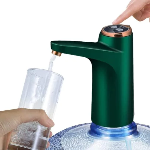 NK vattendispenser LED indikator, USB uppladdningsbart 1200 mAh batteri, silikonmaterial, kompatibel med 4,5L 5L 7,5L 10L 11,3L 15L 18,9L (3,8 och 4,8cm adapter) (Grön) 8435183929077