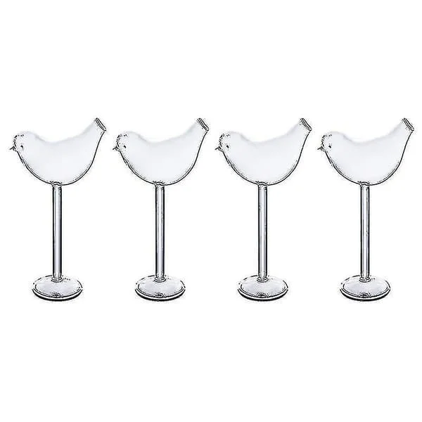1 Set 4 st Fågelformade Cocktailglas Glasvinglas Bägare (transparent) FYDTOCJ-13562 1 Set 4 st Fågelformade Cocktailglas Glasvinglas Bägare (transparent) FYDTOCJ-13562