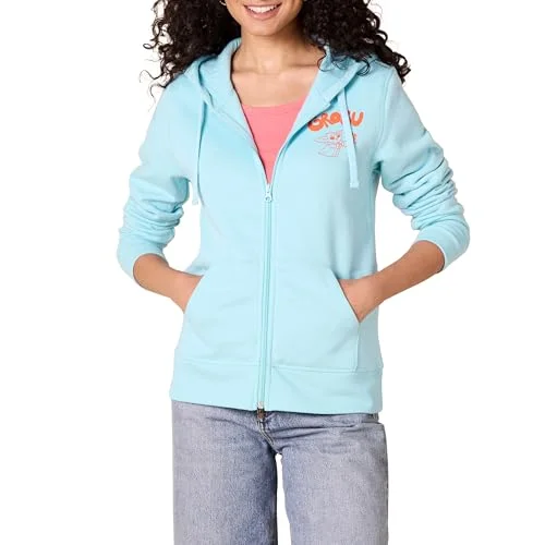 Amazon Essentials Disney fleece huvtröja med hel dragkedja, Star Wars Grogu, XX-Large 196433539245