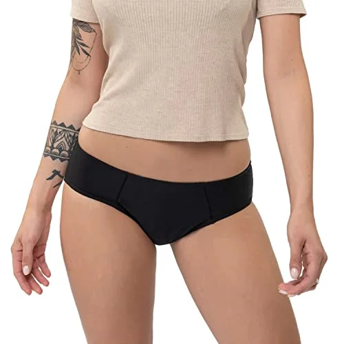 Reslip Menstruationstrosor modell Culotte Storlek S Svart för normalt flöde Absorberar upp till 50 ml Tvättbara och återanvändbara Diskreta bekväma 1 st. 8058946294344