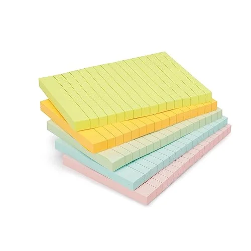 Amazon Basics rektangulära miniklisterlappar, 10,16 x 15 cm, blandade färger, 5 st, färgglada 840095898904