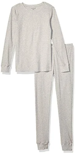 Amazon Essentials Dam Våffla Snug Fit Pyjamasset, Grå Heather, Medium 194223267231
