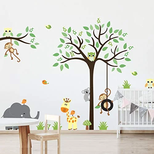 väggklistermärken för barn barnkammardekoration djungeldjur väggklistermärke H60x L80 cm 5415231504701 väggklistermärken för barn barnkammardekoration djungeldjur väggklistermärke H60x L80 cm 5415231504701