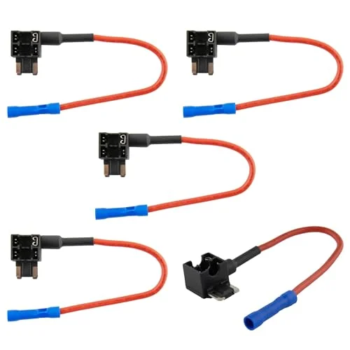 5 stycken SeKi strömavbrottare KFZ Mini Low Porifle (LP), strömgrenar, säkringsfördelare, säkringshållare för bil, lastbil, båt, kabelgrenar, kabelfördelare 4053171961836