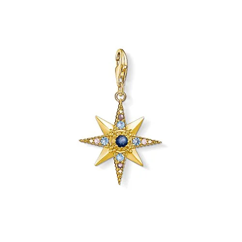 Thomas Sabo Dam berlock kunglig stjärna klubb 925 sterlingsilver 1714 959 7, 750 gult guld förgyllning, sterlingsilver, Kubisk zirkonia 4051245403381