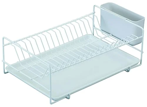 Sauvic platt vit plast belagd skivstång, stål, 38,5 x 25 12 cm 8423171890058