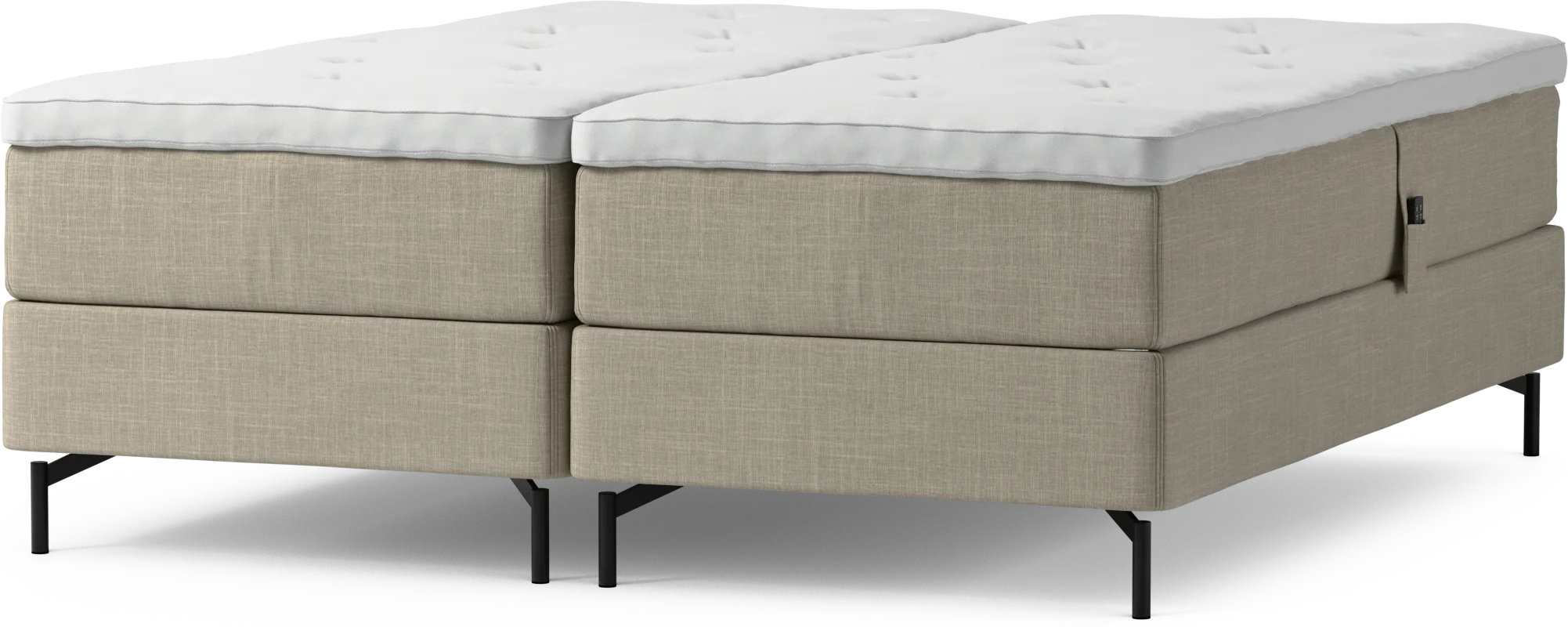 Delux Dream Ställbar säng, dubbelsäng med bäddmadrass och sängben 6Pr54
