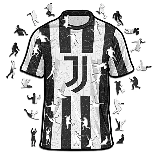 Iconic Puzzles, Juventus Jersey, Officiell produkt, träpussel för vuxna och barn, 100% hållbart trä, storlek L 500 stycken 806812092291