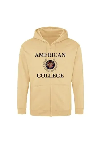 AMERICAN COLLEGE USA tröja med tryck varma kläder unisex barn pojkar och flickor casual modell ACSZW7 Beige 8 år, färg, �r 3666052677866