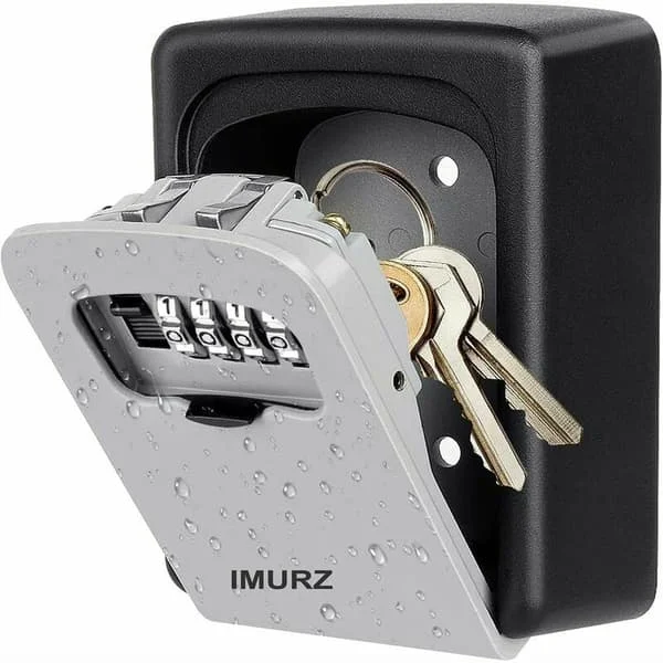 1 pc BoxîSecure Key Lock Box, Wall Mounted Key Lock Box, Key Box with 4-Digit Code, High Security, Waterproof and Rustproof CJ-01-0811004617