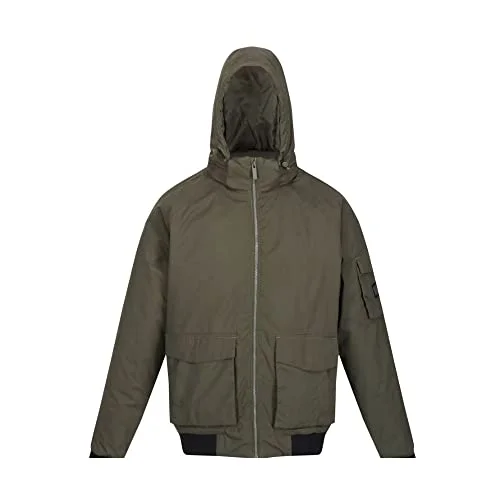 Regatta herr Faizan vattentät och ventilerande jacka kappa med termoguard isolering, huva multificka, XL (RMP332), Mörk kaki, kaki 5059404844487