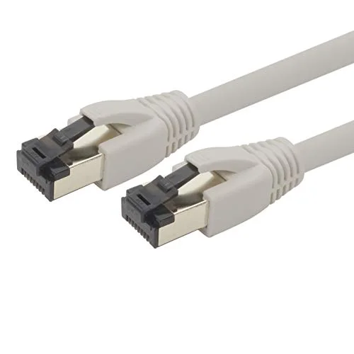 0,25 m Cat 8 nätverkskabel CAT8 kabel grå 1 stycke Cat.8 Lan 2000 Mhz 40 Gbit s GBase T POE + patchkabel Ethernet LSZH x meter 4251073685793