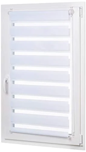 Amazon Basics Rullgardin med dubbla lager, 66 x 150 cm, vit 192233010809