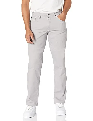 Amazon Essentials Herr rak passform 5 ficka stretch twillbyxor, ljusgrå, 32 B x 30 L 193548641696