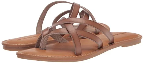 Amazon Essentials dam platta remsandaler att glida in i, svampbrun, 38 EU bred 196433170189