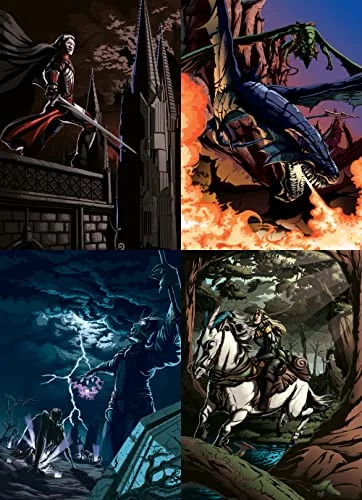4x 100 Docsmagic.de Art Card Sleeves Zombies Elves Dragons Vampires Theme 66 x 91 mm MTG PKM 7449900286252