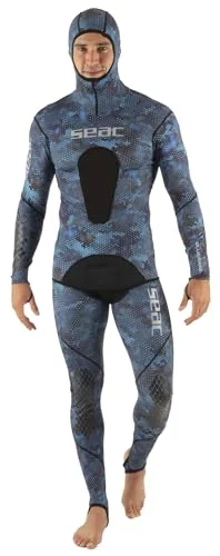 SEAC Blue Moon, Rash Guard för dykning och fridykning, tvådelat, kamouflage blå, M 8002908469035