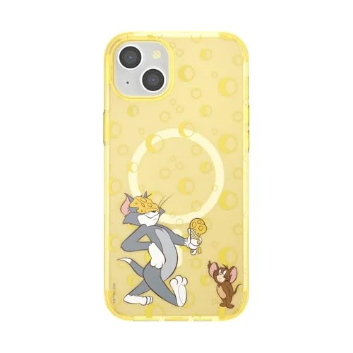 PopSockets iPhone 14 fodral med MagSafe, telefonfodral för 14, grepp säljs separat, trådlös laddning kompatibel Cheese Please 840173767245