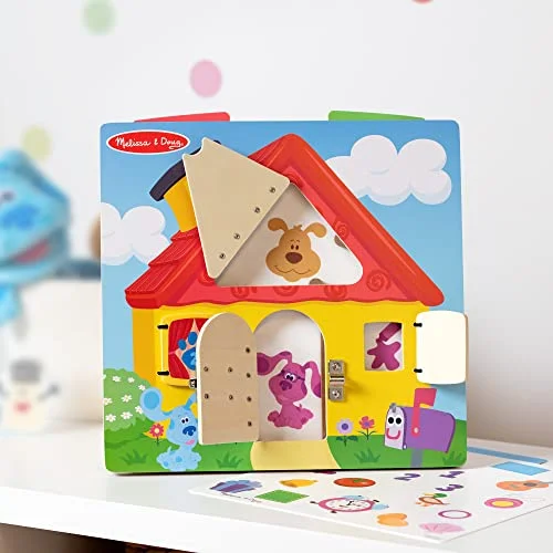 Melissa & Doug Blue’s Clues You! Aktivitetsbräda i trä med kort Träleksaker, motorik Utvecklingsleksaker 3+ Present till pojke eller flicka 772330602