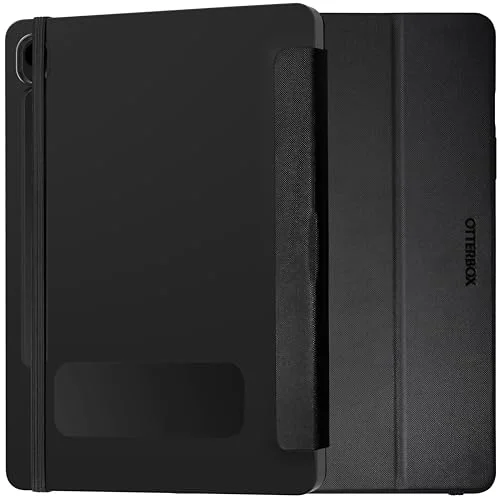 OtterBox React Folio Case för Samsung Galaxy Tab S9 FE, stöttåligt, fallskyddat, ultratunt, skyddande foliofodral, testad till militärstandard, Svart, Utan retailförpackning 840304760534