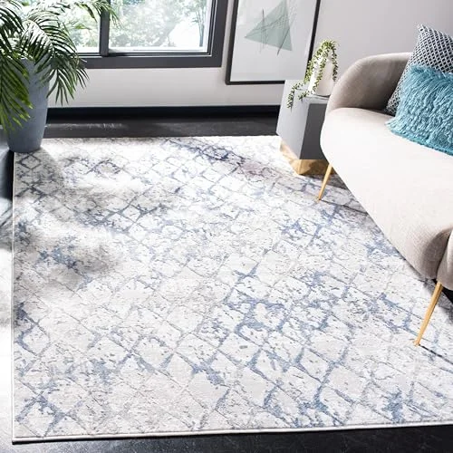 Safavieh multifunktionell inomhatta område matta 120 X 180 cm Light Grey/Blue 889048768543