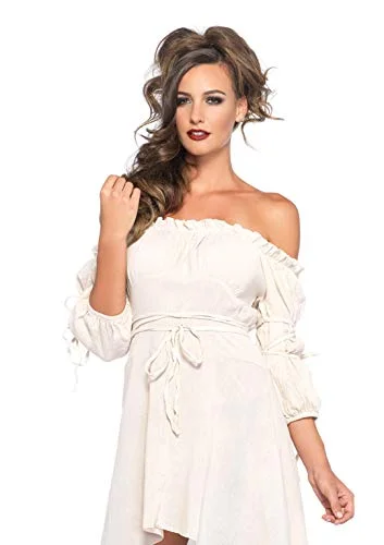 LEG AVENUE 2700 Gauze High Low Peasant Dress, Größe XL (Elfenbein) 714718534268