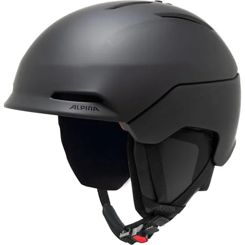 ALPINA Unisex vuxen NAX skidhjälm, svart matt, 5155 4003692326119