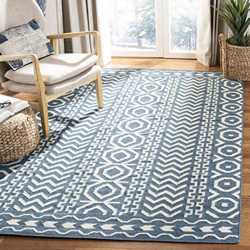 Safavieh matta 152 X 243 cm Dark Blue/Ivory 683726295181