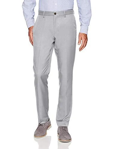 Amazon Essentials Herr Slim Fit klänning med platt framsida, ljusgrå, 42 B x 32 L 195111849379
