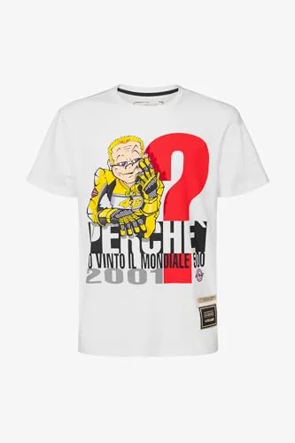 Valentino Rossi Kollektion Unlimited 2001 VÄRLDEN TITEL T shirt (500 CC), Man, Ljusblå, L 8053475051260