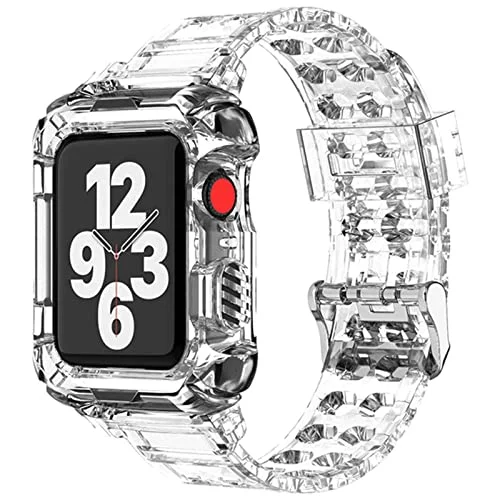 Lysun Apple Watch band 38 mm 40 41 för kvinnor och män, iWatch med skyddande sportklar geléskyddande skyddsfodral SE Series 7 6 5 4 3 2 1 6284160161694