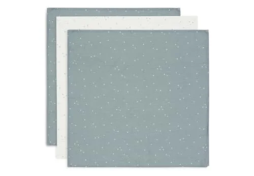 Jollein muslinduk baby twinkling, havsgrön 3 pack 70 x cm 100% bomull spottdukar OEKO TEX certifierad 8717329388031