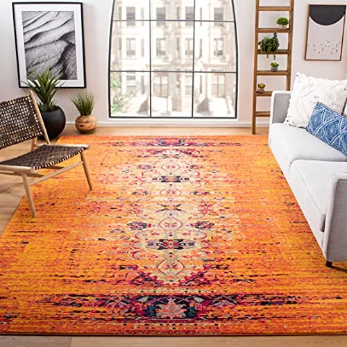 Safavieh Monaco Collection MNC209H matta med flera ytor orange 0,9 x 1,5 m 889048030756