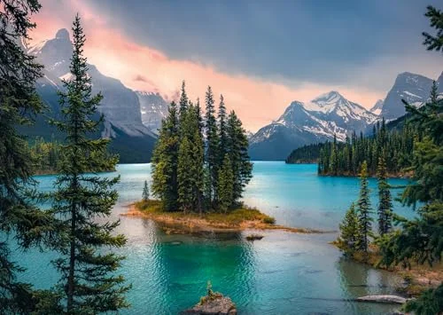 Ravensburger 12000754 Maligne Lake Kanada Pussel 1000 bitar för vuxna och barn från 14 år uppåt, 4005555007548